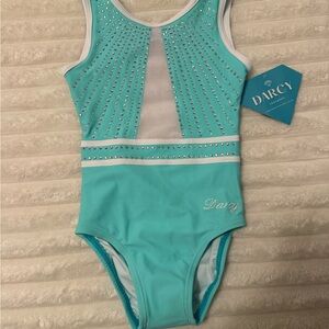 Darcy Turquoise Leotard with Rhinestones